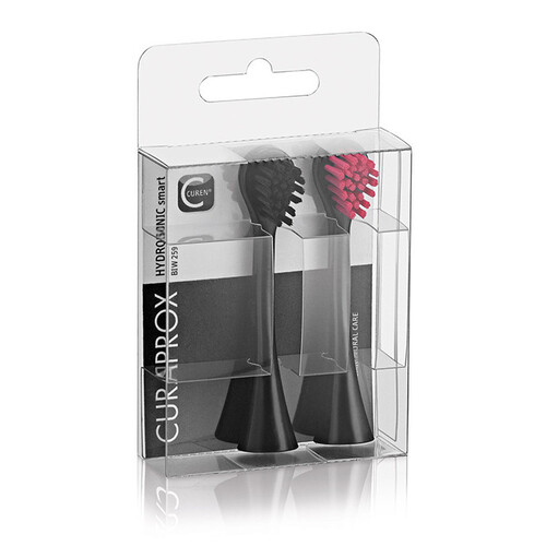 Curaprox BIW Sonic Toothbrush Heads 2 Pack [Colour: Black and Pink]