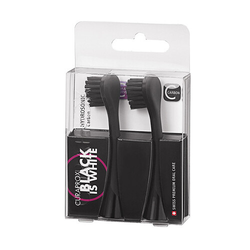 Curaprox BIW HydrosonicToothbrush Heads 2 Pack [Colour: Black and Black]