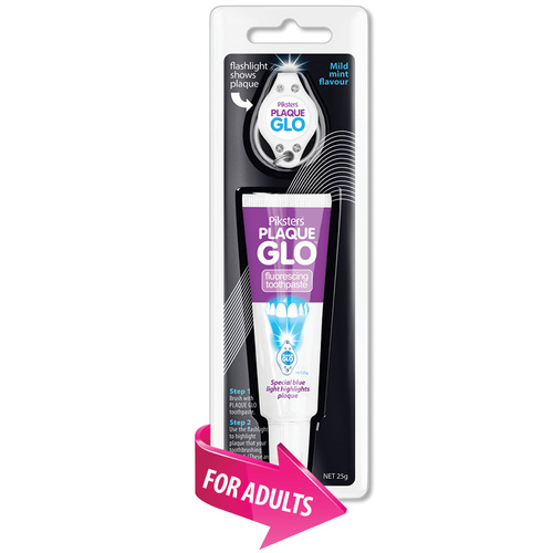 Piksters Plaque GLO Adult Fluorescing Toothpaste 25g