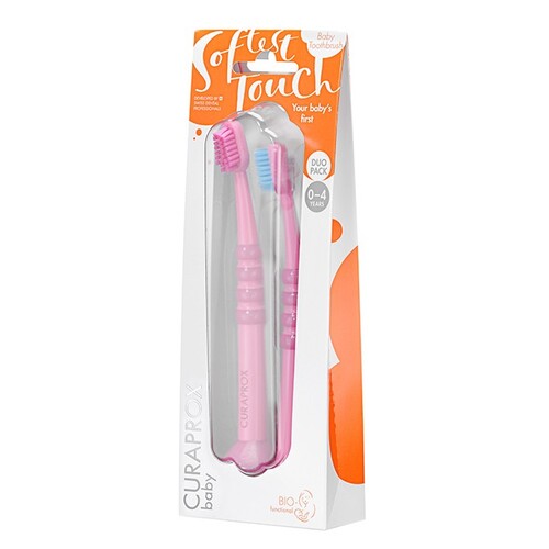 Curaprox Baby Toothbrush Duo Pack [Colour: Pink] 